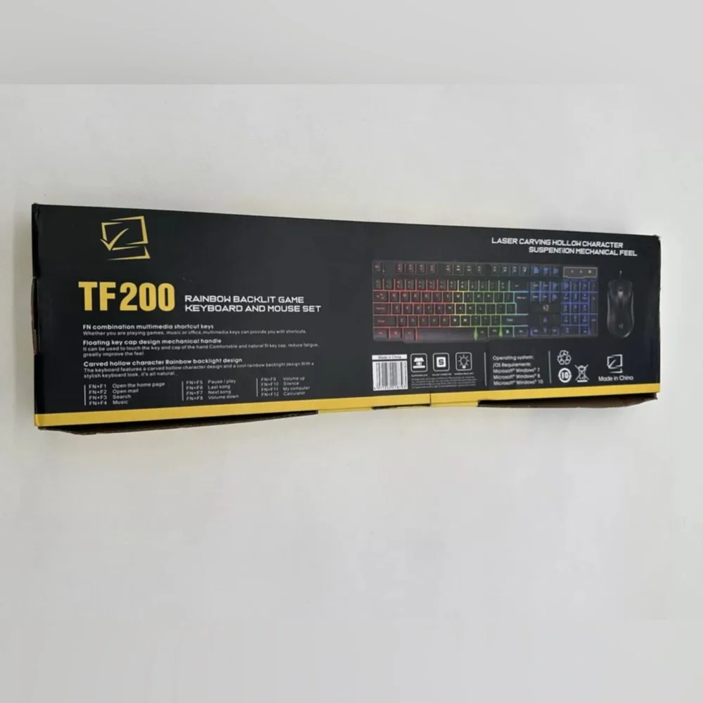 T-Wolf TF200 Gaming RGB Keyboard and Mouse Set / Mechanical Backlit RGB Gaming - Picture 2 of 4